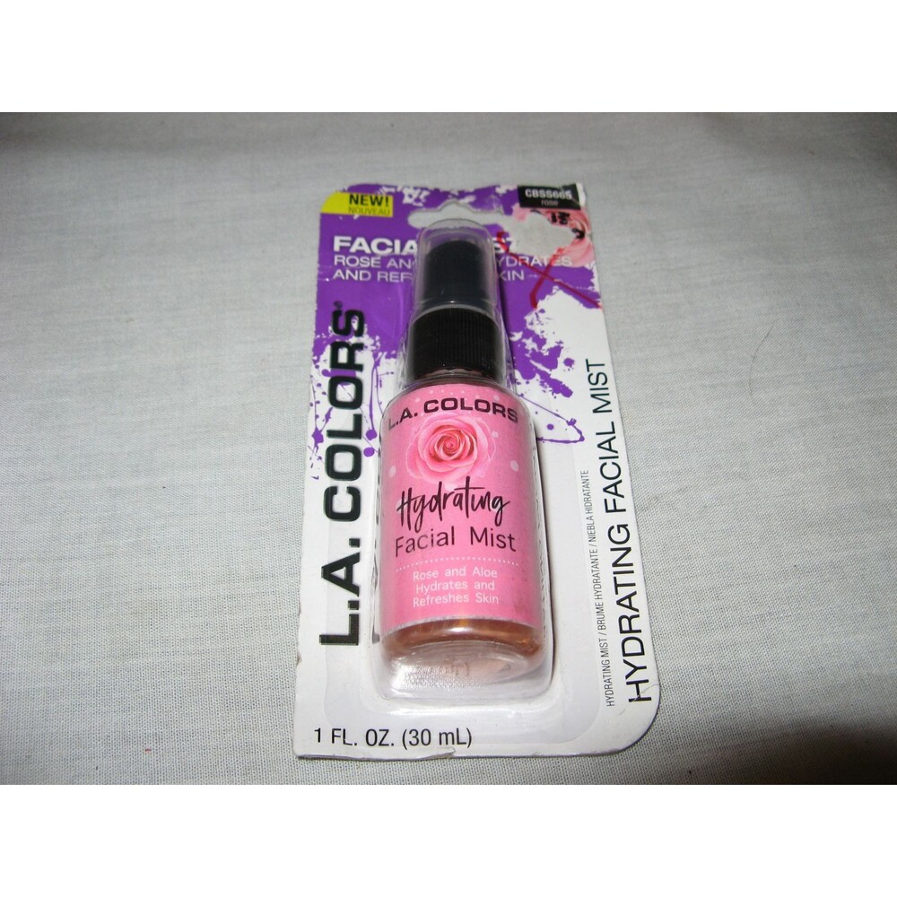 LA L.A. Colors Hydrating Facial Mist CBSS665 Rose 1 fl oz NOS NEW
